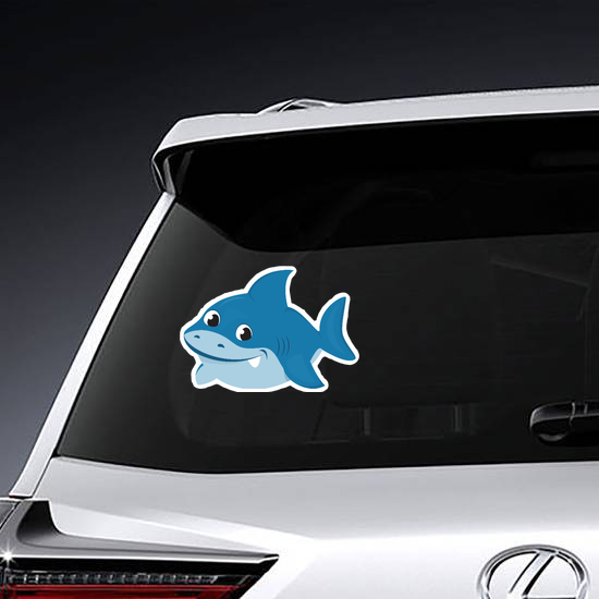 Cute Baby Shark Cartoon Sticker