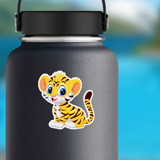 Cute Baby Tiger Cartoon Sticker