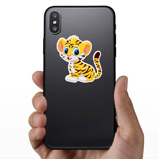 Cute Baby Tiger Cartoon Sticker
