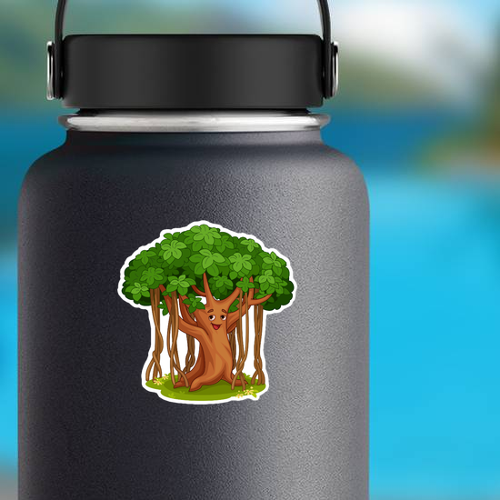 Cute Banyan Tree Cartoon Sticker