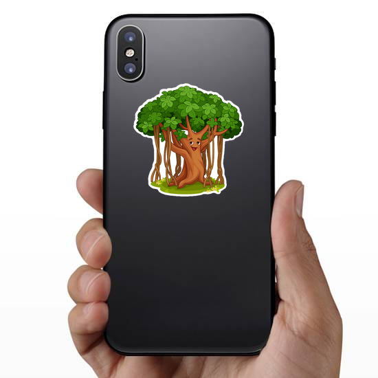 Cute Banyan Tree Cartoon Sticker
