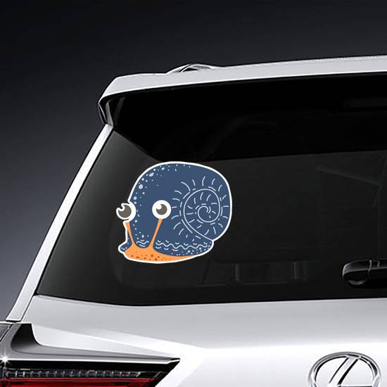 Cute Blue Snail Sticker example