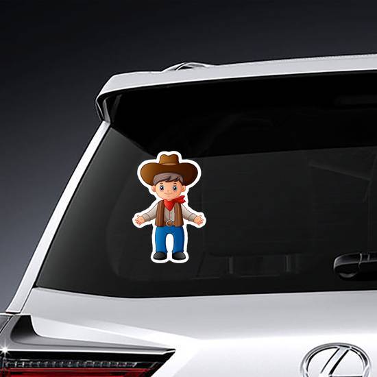 Cute Cartoon Cowboy Sticker