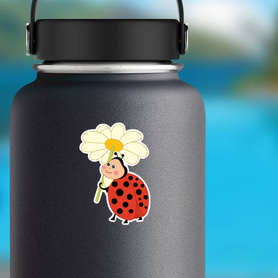Cute Cartoon Funny Ladybug Sticker