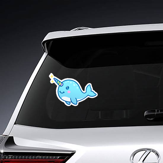 Cute Cartoon Magic Narwhal Unicorn Sticker