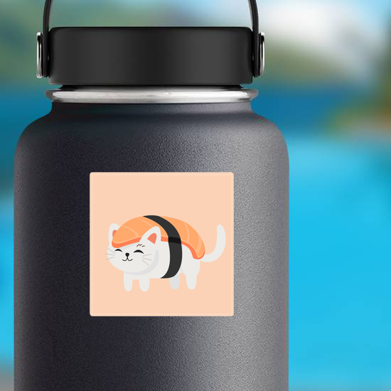 Cute Cat In Sushi Sticker