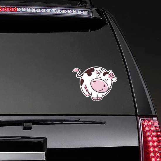 Cute Dairy Cow Cartoon Illustration Sticker