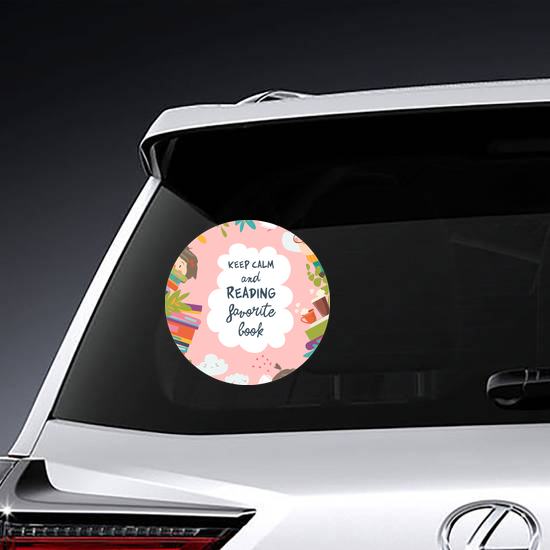 Cute Frame Composed Of Children Reading Books Sticker