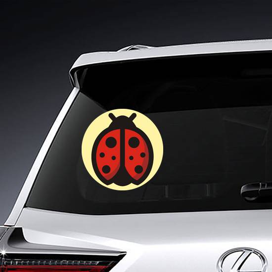 Cute Ladybug Yellow Sticker