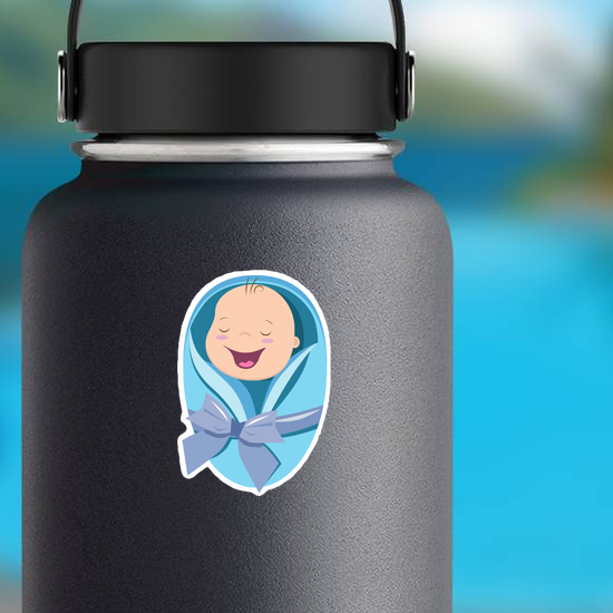 Cute New Born Baby Boy Sticker