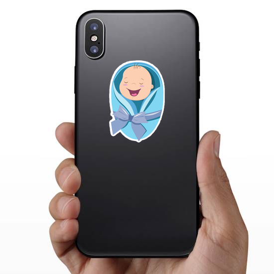 Cute New Born Baby Boy Sticker