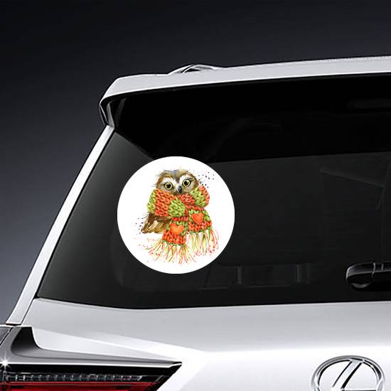 Cute Watercolor Snowy Owl Sticker