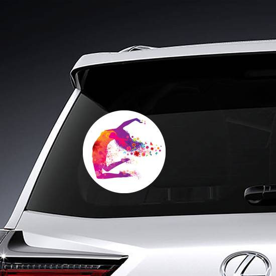 Dancing Woman With Flowers Stickers