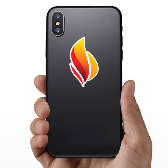 Dark Red Fire Sticker