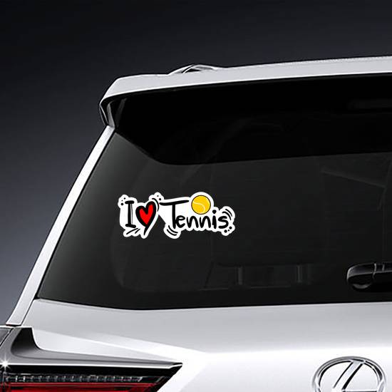 Decorative Tennis Love Sticker example