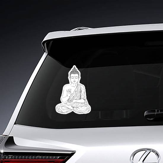 Detailed Seated Buddha In The Lotus Position Sticker