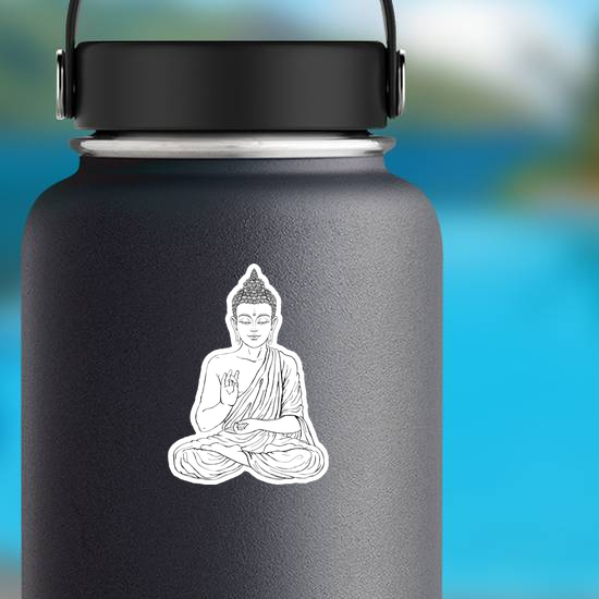 Detailed Seated Buddha In The Lotus Position Sticker