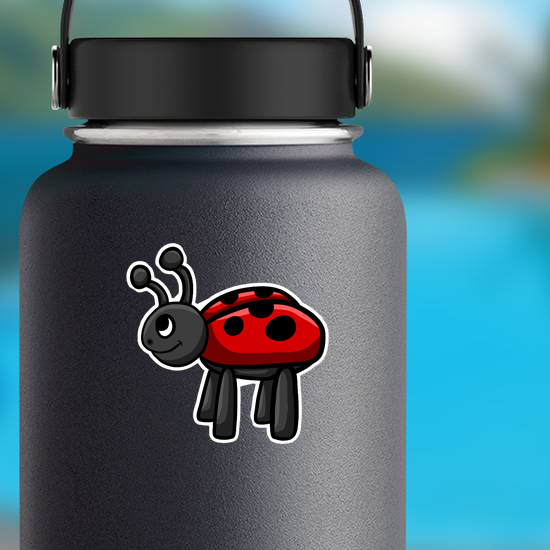 Digital Illustration Of A Cute Ladybug Sticker