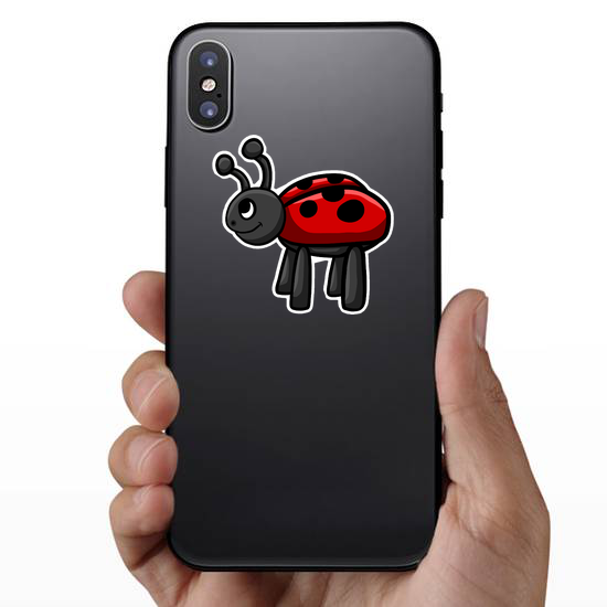 Digital Illustration Of A Cute Ladybug Sticker