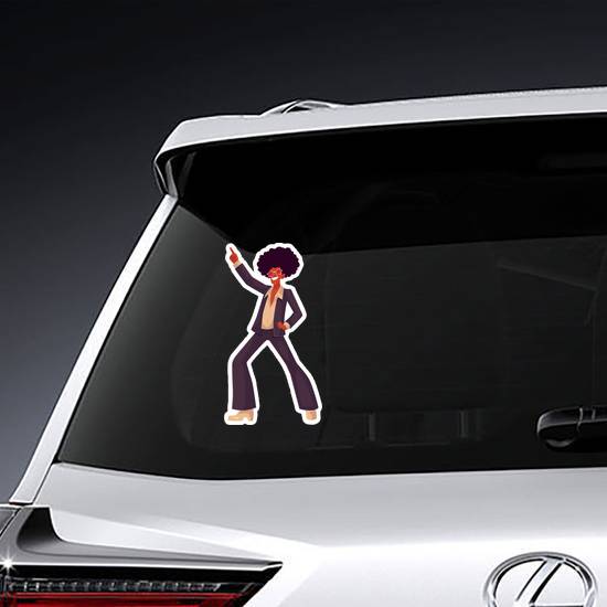 Disco Dancer with Afro Sticker