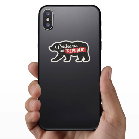 Distressed California Republic Bear Sticker