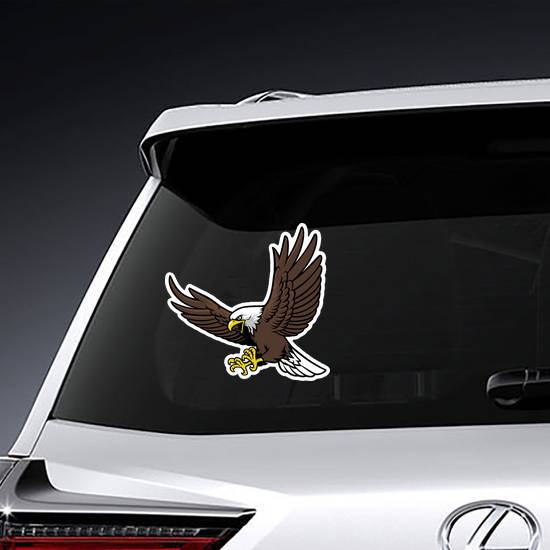 Diving Eagle Mascot Sticker