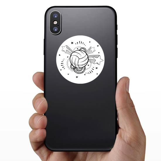 Doodle Style Volleyball Sports Sticker