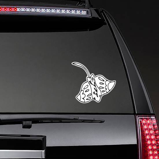 Stingray Illustration Doodle Style Coloring Page Sticker