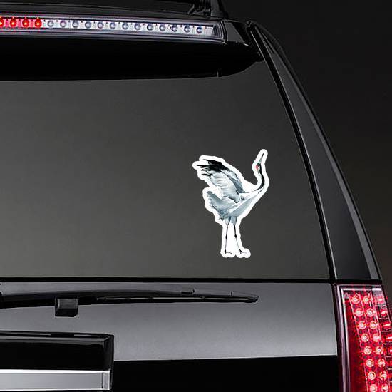 Watercolor Crane Sticker example