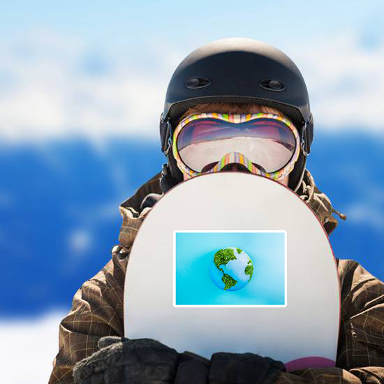 Earth Blue Background Sticker