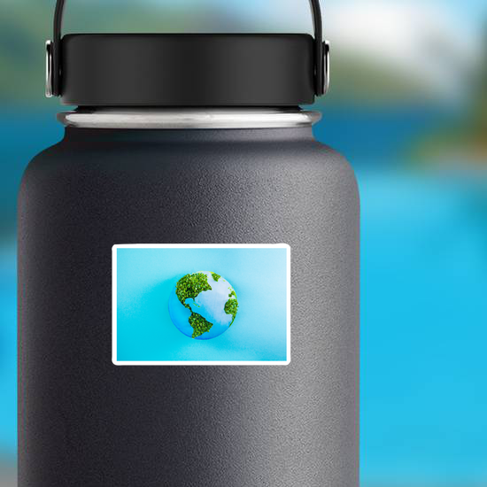 Earth Blue Background Sticker