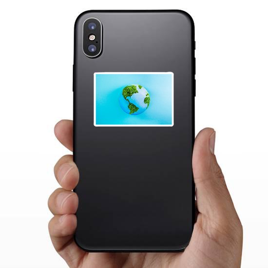 Earth Blue Background Sticker