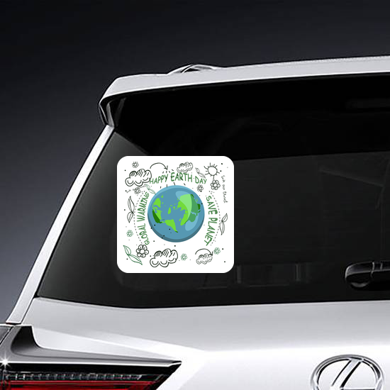 Earth Day Illustration Sticker