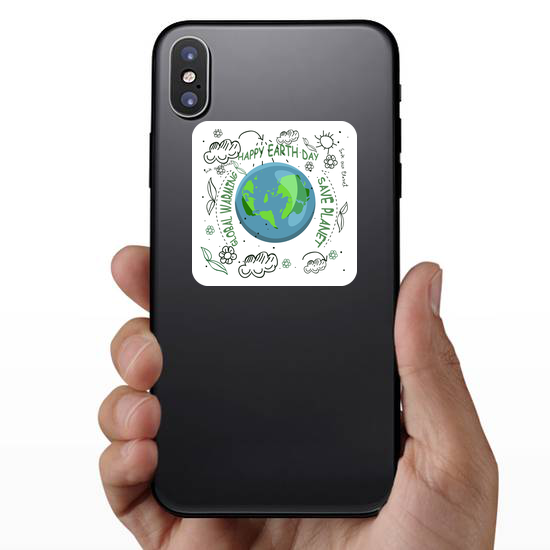 Earth Day Illustration Sticker