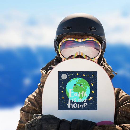 Earth Is Our Home Space Sticker