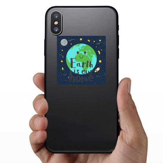 Earth Is Our Home Space Sticker