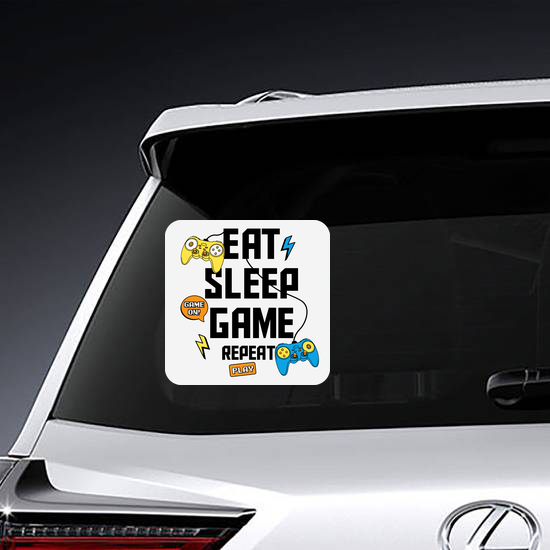 Eat Sleep Game Repeat Play Sticker