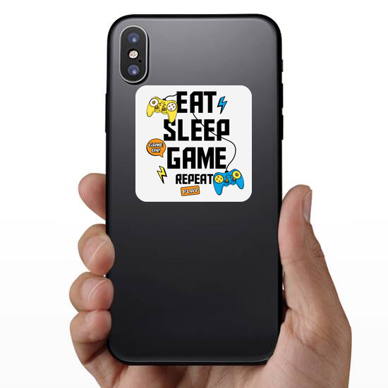 Eat Sleep Game Repeat Play Sticker