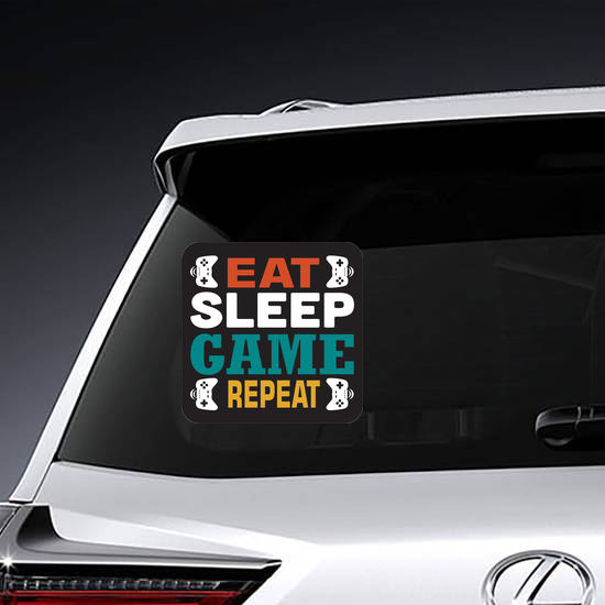Eat Sleep Game Repeat Sticker