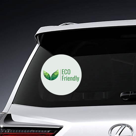 Eco Friendly With Leaves Sticker
