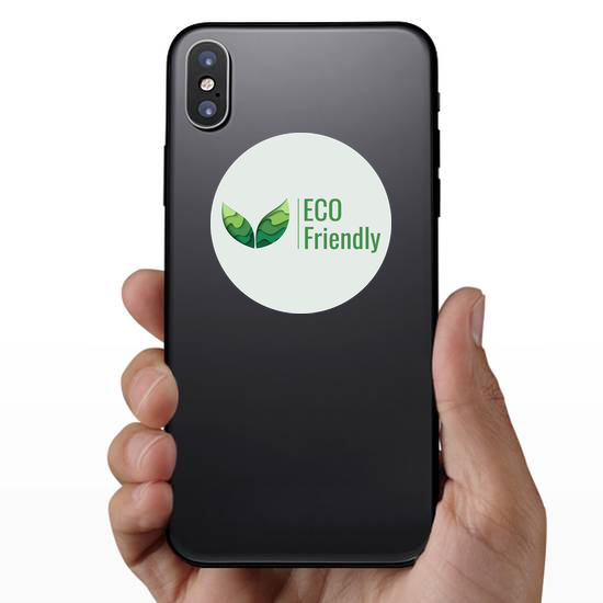 Eco Friendly With Leaves Sticker