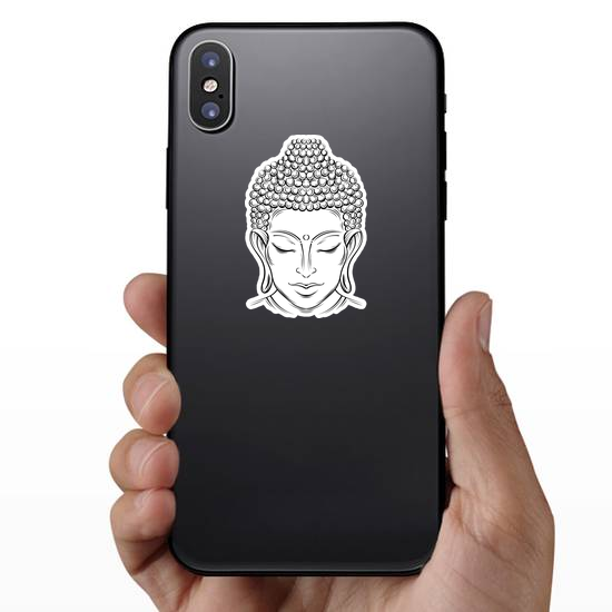 Elegant Buddha Head Illustration Sticker