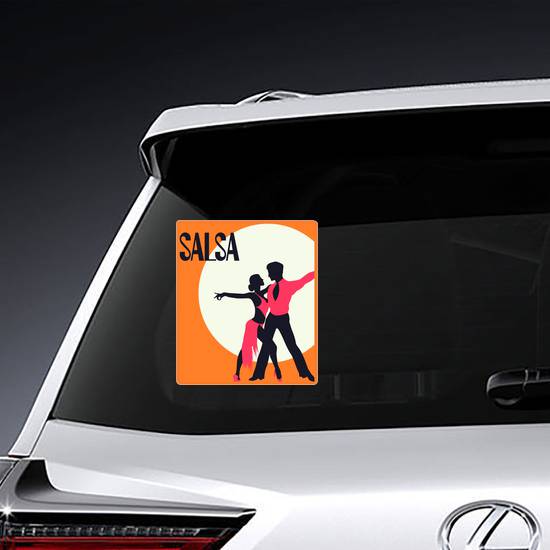 Elegant Couple Salsa Dancers Sticker