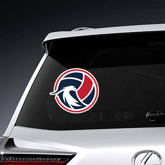 Elegant Eagle And Volleyball Sticker