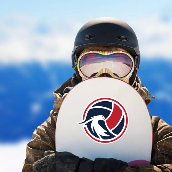 Elegant Eagle And Volleyball Sticker