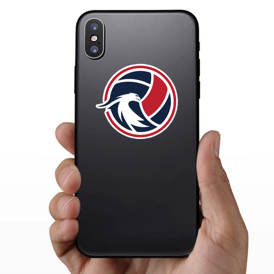 Elegant Eagle And Volleyball Sticker