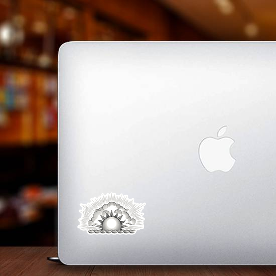 Engraving Sunrise Sticker