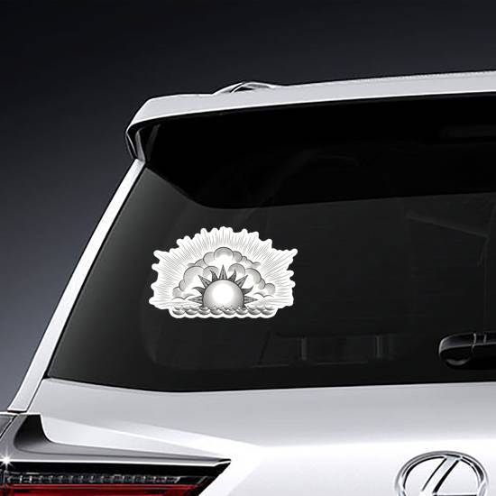 Engraving Sunrise Sticker