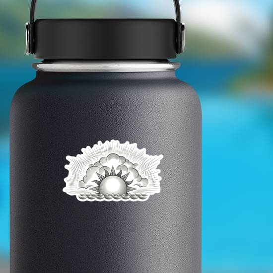 Engraving Sunrise Sticker
