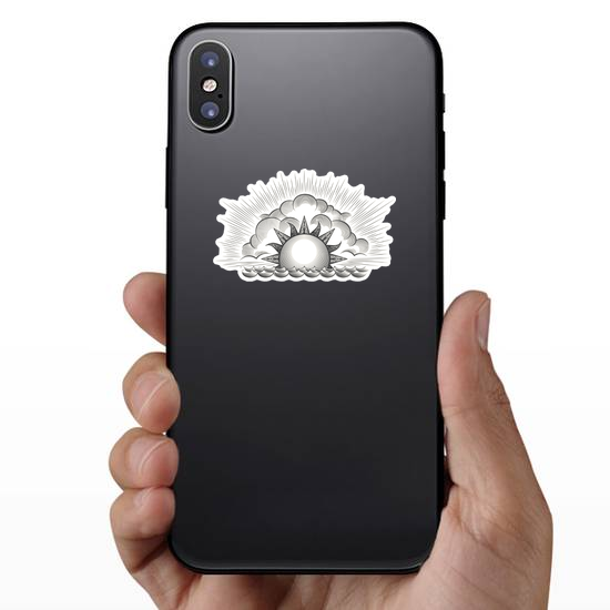Engraving Sunrise Sticker
